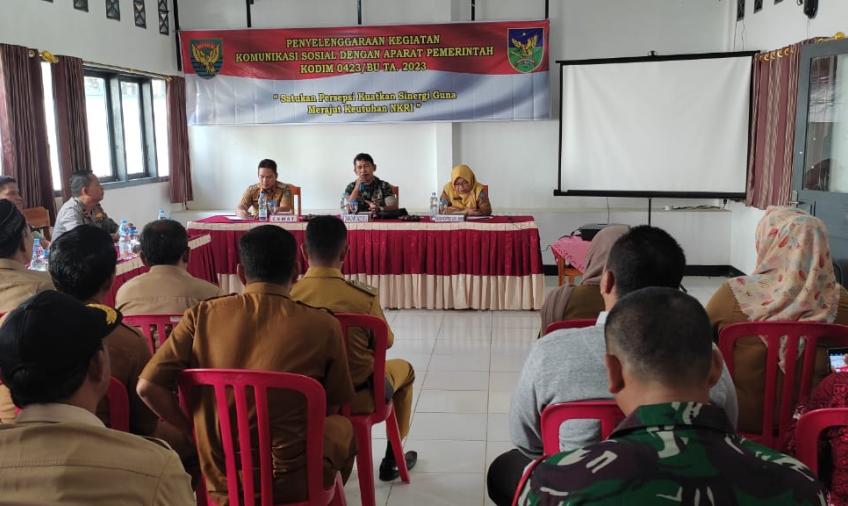 Sinergi,  Polsek Padang Jaya Hadiri Komsos Kodim 0423/BU