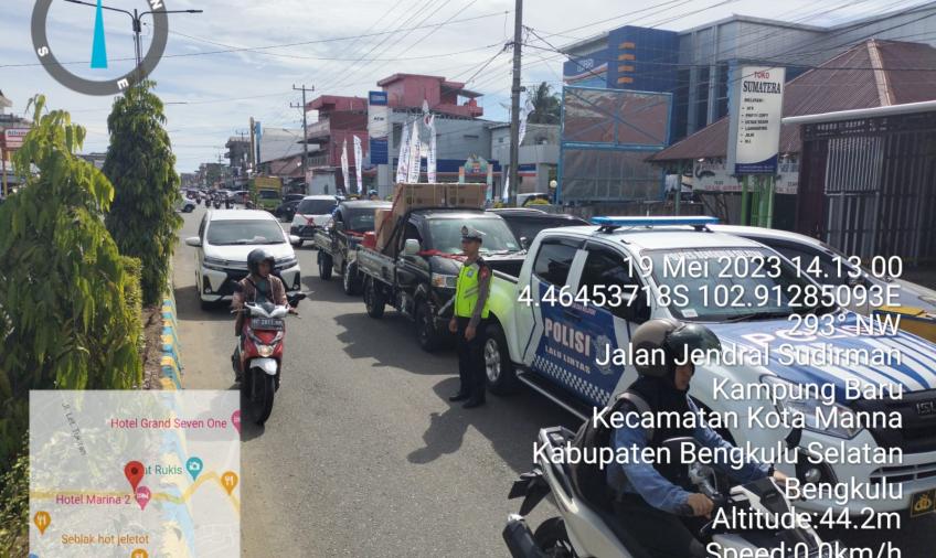 Satlantas Laksanakan Pengawalan dan Pengaturan Lalu Lintas Pesta Simpedes BRI Cabang Manna