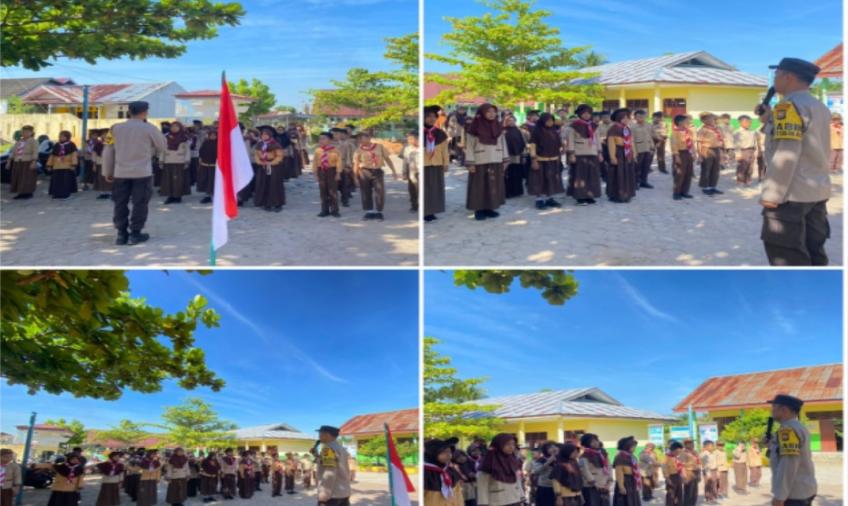 Bhabinkamtibmas Polsek Muara Bangkahulu Berikan Materi Ke Siswa SDN 103 Kota Bengkulu