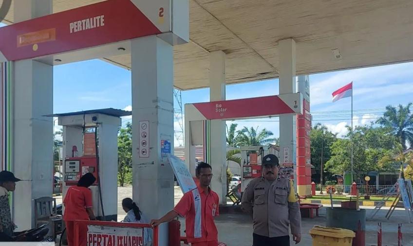 Patroli Rutin Personel Polsek Penarik Raya Pada Obvit SPBU KJS
