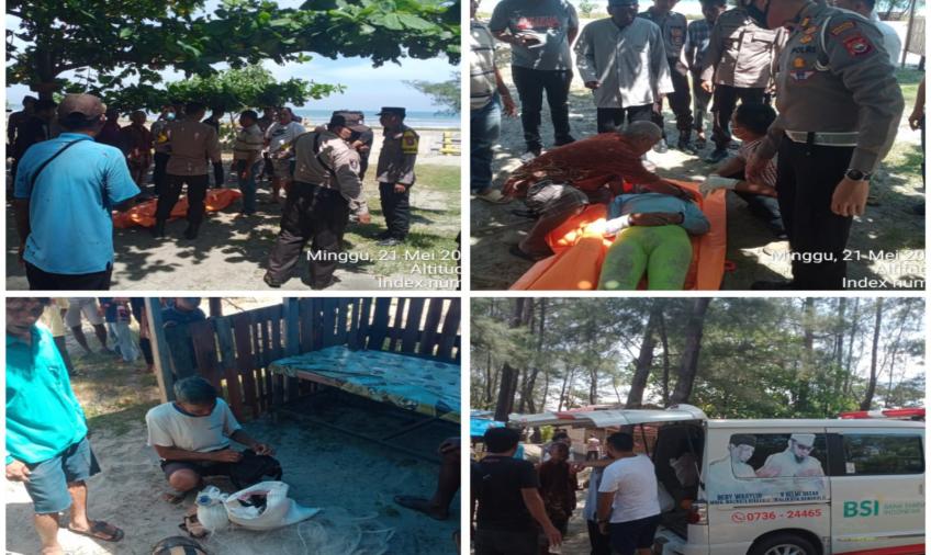 Polisi mendatangi lokasi penemuan mayat