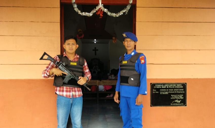Polisi Berikan Pengamanan Ibadah Minggu di Gereja