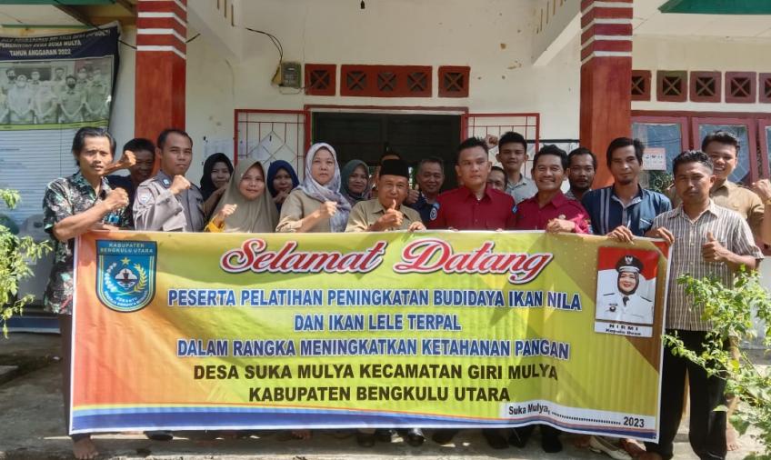 Bhabinkamtibmas Polsek Giri Mulya Hadiri Pelatihan Budidaya Ikan di Desa Suka Mulya