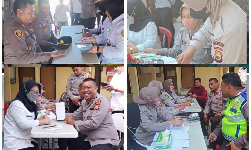 Personel Polsek Muara Bangkahulu Ikuti Pengecekan Kesehatan oleh Bid Dokkes Polda Bengkulu