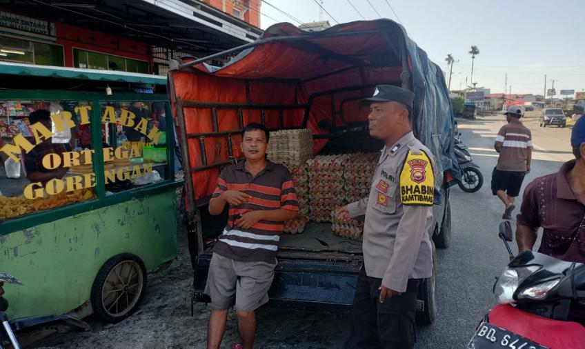 Bhabinkamtibmas Polsek Putri Hijau Binaan Berikan Pesan Kamtibmas