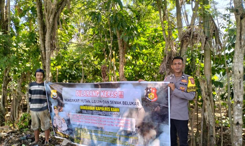 Polsek Padang Guci Hulu, Sosialisasi Larangan Karhutlah di Desa Datar Lebar
