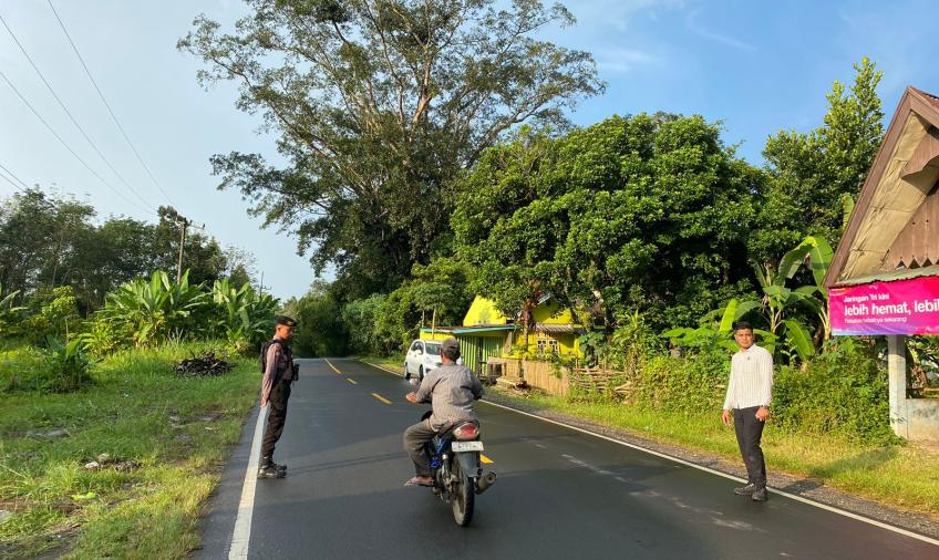 Samapta Polres Rejang Lebong Patroli di Jalur Lintas Desa Kepala Curup
