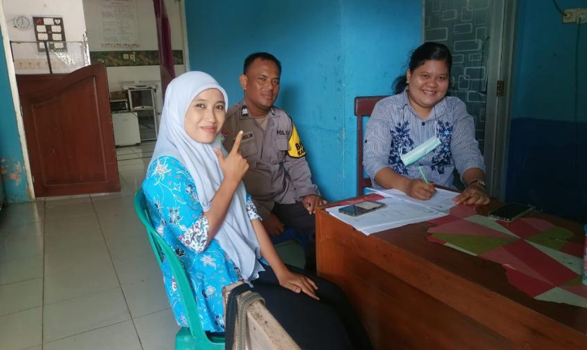 Penanggulangan Stunting, Bhabinkamtibmas Polsek Putri Hijau Sambang Ke Puskesmas