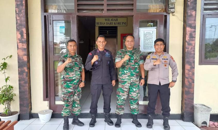 Kapolsek Curup Terima Kunjungan Danyon 144 Jaya Yudha