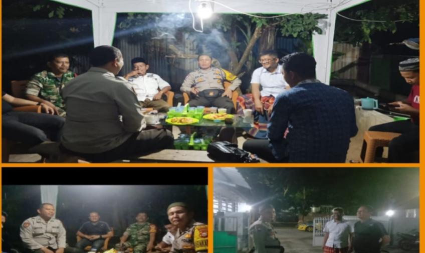 Kompak, Bhabinkamtibmas, Polisi RW dan Babinsa Sambangi Ketua RT dan Warga