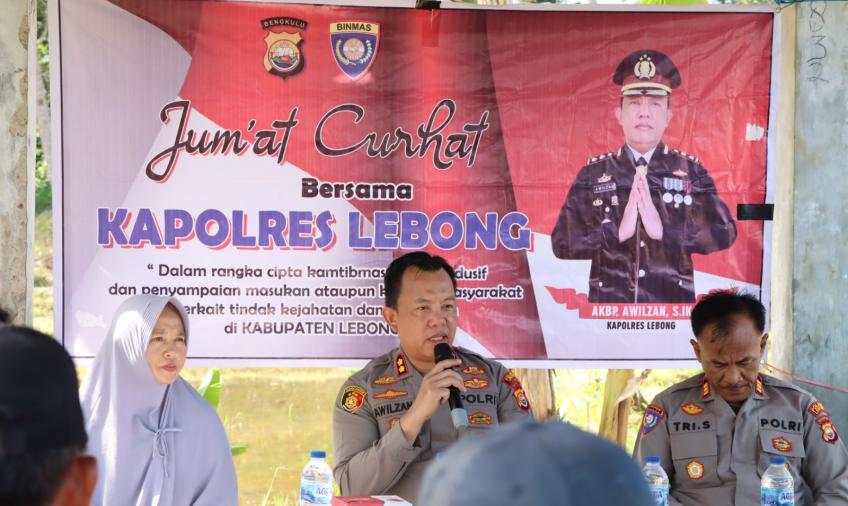 Polres Lebong Gelar Jumat Curhat di Areal Persawahan