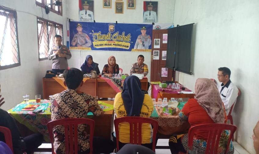 Jumat Curhat Polsek Nasal Digelar di Desa Air Pahlawan