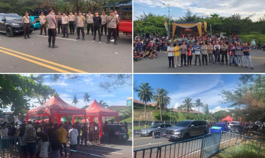 Polresta Terjunkan 35 Personel Untuk Pengamanan Rafflesia Drag Bike dan Race Championship Seri 2