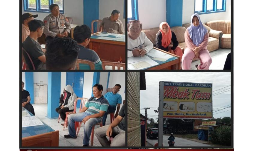 Polisi RW dan Bhabinkamtibmas Mediasi Persoalan Warga dengan Pemilik Panti Pijat