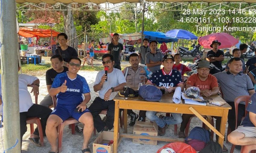 Polsek Tanjung Kemuning, Melakukan Monitoring dan Pengamanan Turnament Sepak Bola Antar Desa 