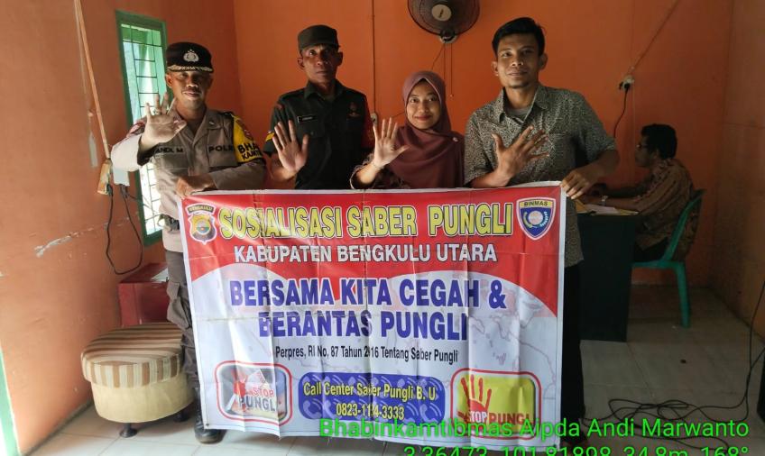 Bhabinkamtibmas Terus Melakukan Sosialisasi Saber Pungli di Wilkum Polsek Ketahun