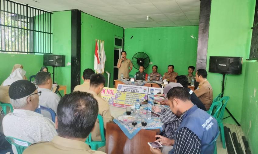 Monitoring Penggunaan DD, Kapolsek Lais Hadiri Penetapan Titik Nol Pembangunan