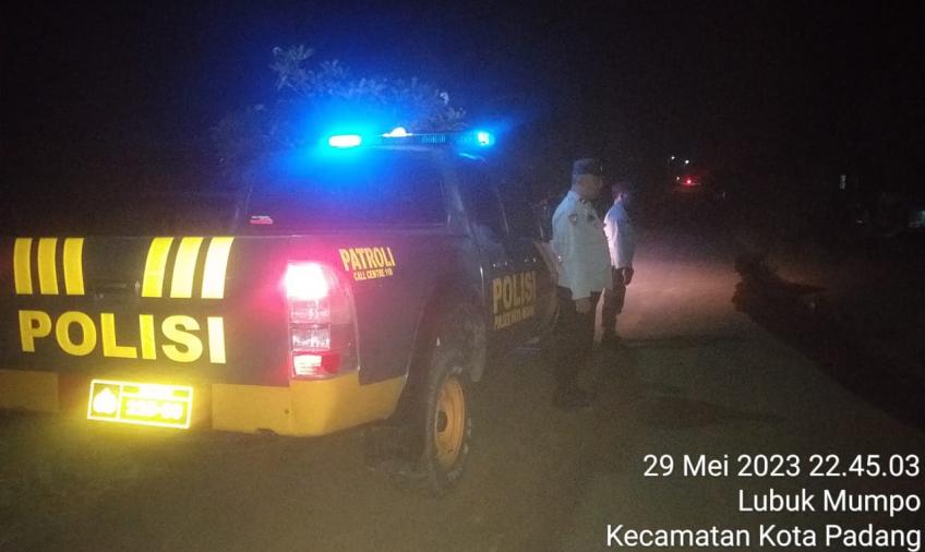 Patroli, Polsek Kota Padang Ingatkan Pengendara Untuk Berhati-Hati 