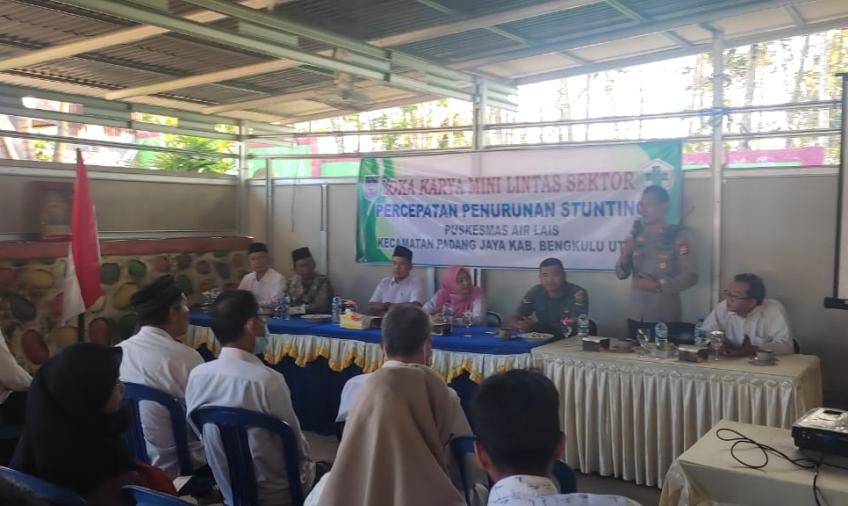 Dukung Percepatan Penurunan Stunting, Kapolsek Padang Jaya Hadiri Kegiatan Lokakarya Mini Tingkat Kecamatan