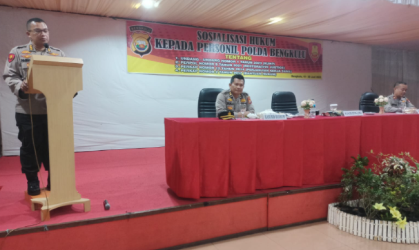 Bidkum Polda Bengkulu Gelar Sosialisasi Hukum Bagi Personel Polda dan Polres Jajaran
