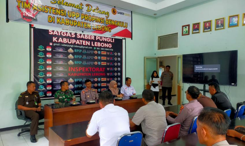Wakapolres Lebong Terima Kunjungan UPP Satgat Saber Pungli Provinsi