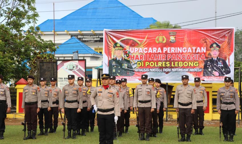 Polres Lebong Gelar Upacara Hari Lahir Pancasila