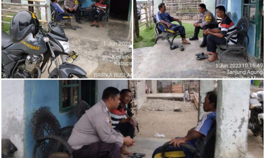 Bhabinkamtibmas Polsek Maje, Sambangi Tokoh Adat dan Tokoh Masyarakat