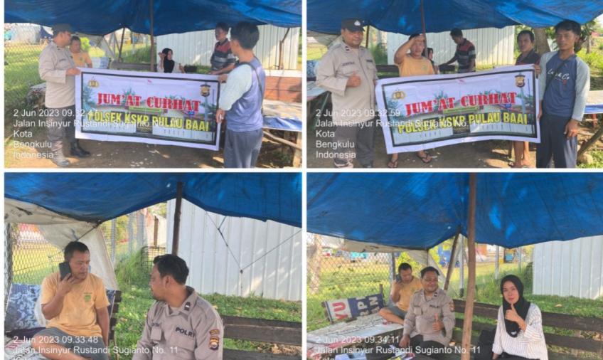 Polsek KSKP Pulau Baai Jumat Curhat Bersama Sopir Truk Angkutan Batu Bara