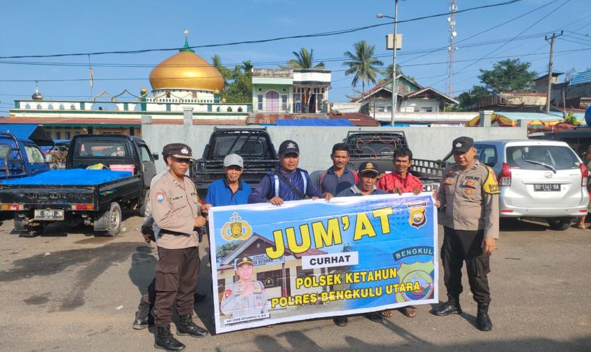 Gelar Jumat Curhat, Polsek Ketahun Sambangi Terminal Pasar Ketahun