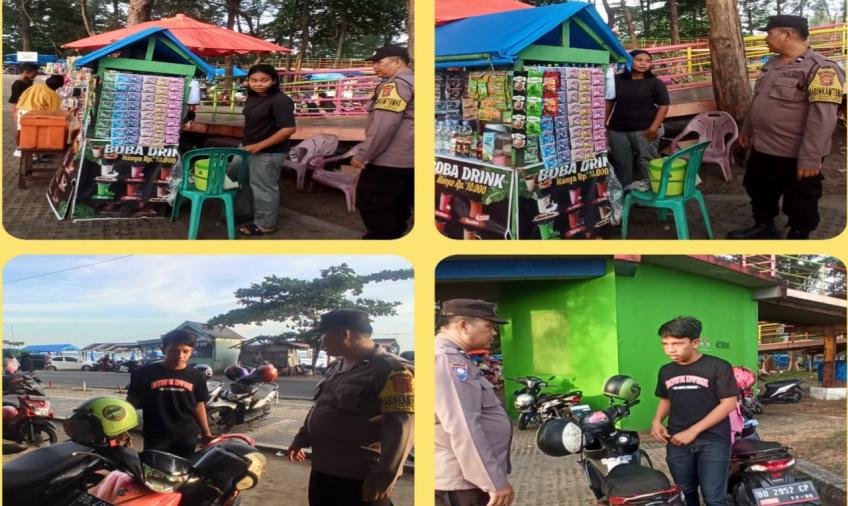 Polsek Teluk Segara Patroli Sore di Taman Berkas
