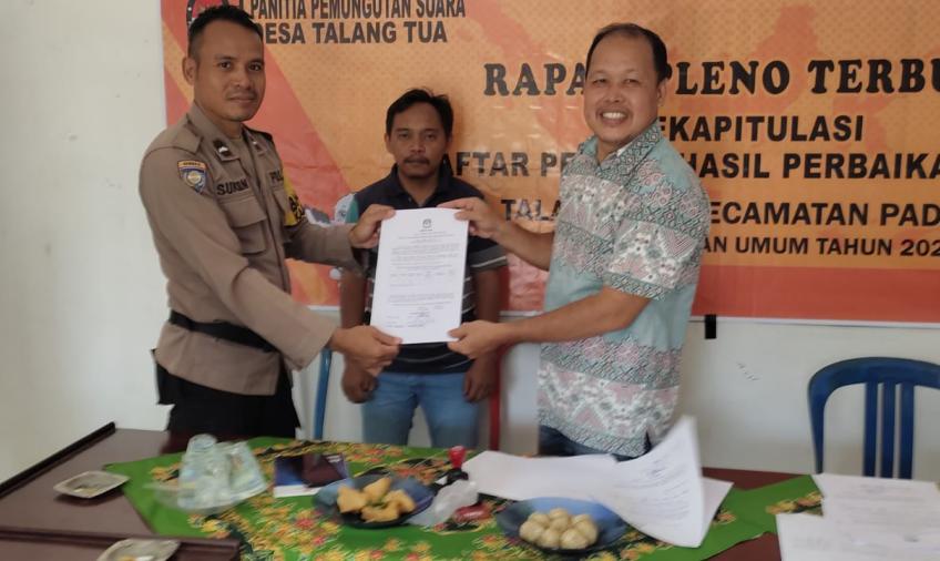 Pak Bhabin Hadiri Rapat Pleno Terbuka Perbaikan Data Pemilih Ditingkat PPS