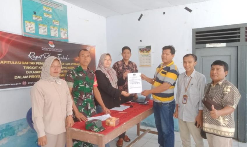 Pengamanan Tahapan Pemilu, Bhabinkamtibmas Polsek Kota Manna Hadiri Pleno Terbuka Rekapitulasi DPSHP