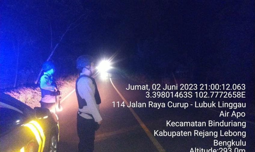 Polsek PUT Patroli Rutin di Jalur Lintas Curup-Lubuklinggau