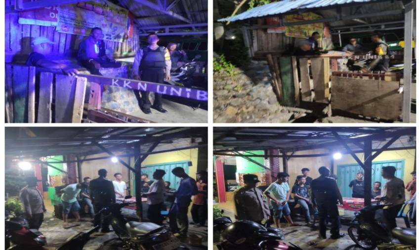 Berikan Rasa Aman, Personel Polsek Teluk Segara Gelar Patroli Malam
