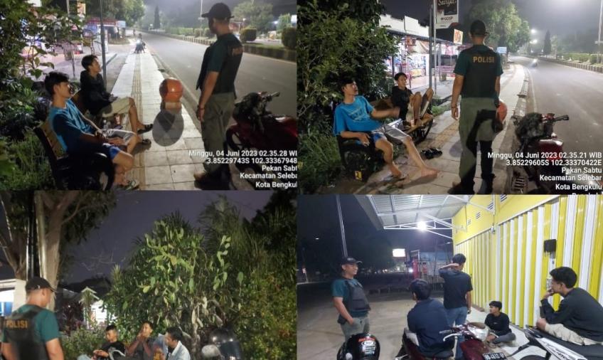 Cegah 3C, Polsek Selebar Patroli Dini Hari