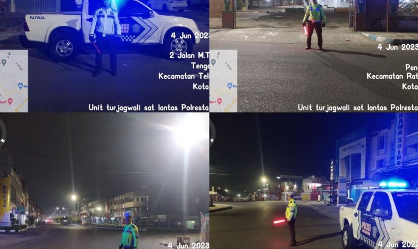 Patroli Subuh Satlantas Polresta Bengkulu di Masjid Jamik