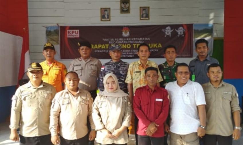 Polsek Enggano Hadiri Rapat Pleno Terbuka Terkait Rekapitulasi DPSHP Pemilu Tahun 2024 
