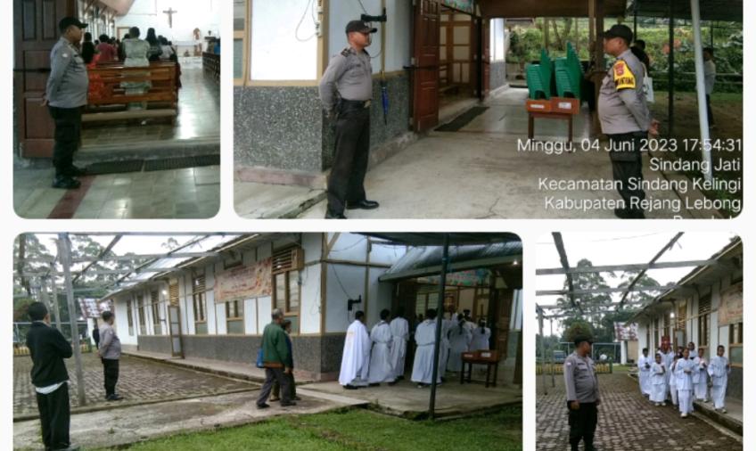 Polsek Sindang Kelingi Laksanakan Pengamanan Ibadah Minggu di Gereja