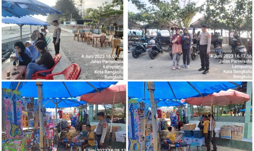 Sat Samapta Patroli Mobiling di Kawasan Wisata Pantai Panjang