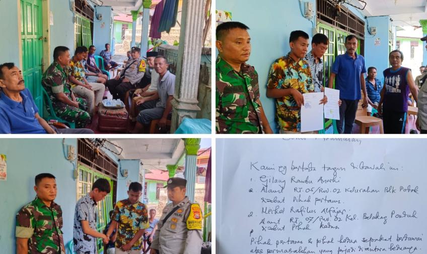 Bhabinkamtibmas Polsek Ratu Samban Mediasi Persoalan Warga Binaannya