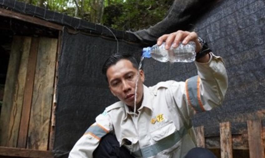 Kondisi air di mata air yang terlihat sudah jernih (Selasa, 30/05/23).