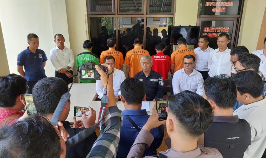 Polda Bengkulu saat press release