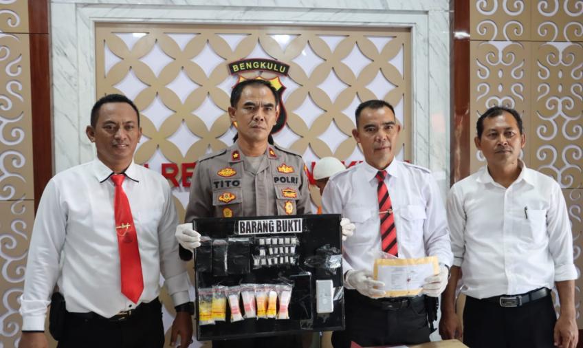 Polresta Bengkulu saat press release