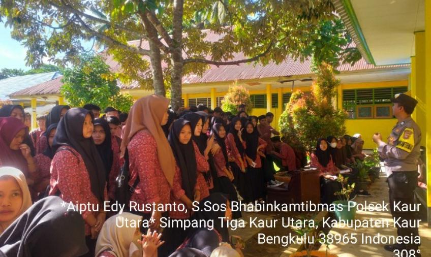 Police Go To School, Bhabinkamtibmas Polsek Kaur Utara Berikan Imbaun Tertib Berkendara