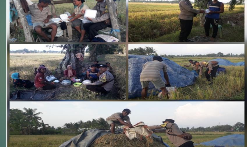 Bhabinkamtibmas Polsek Teluk Segara Sambangi Petani