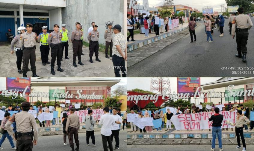 Polisi Amankan Aksi Unjuk Rasa Pegiat Lingkungan