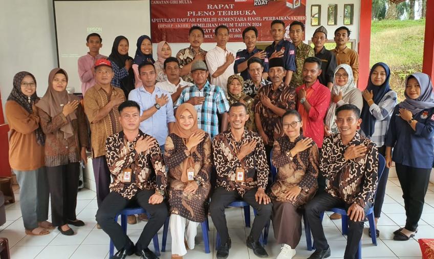 Pastikan Berjalan Lancar, Polsek Giri Mulya Awasi Rapat Pleno (DPSHP A) Pemilu 2024 