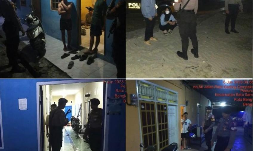 Malam Hari, Sat Samapta Polresta Bengkulu Patroli R4 Cegah Gangguan Kamtibmas 