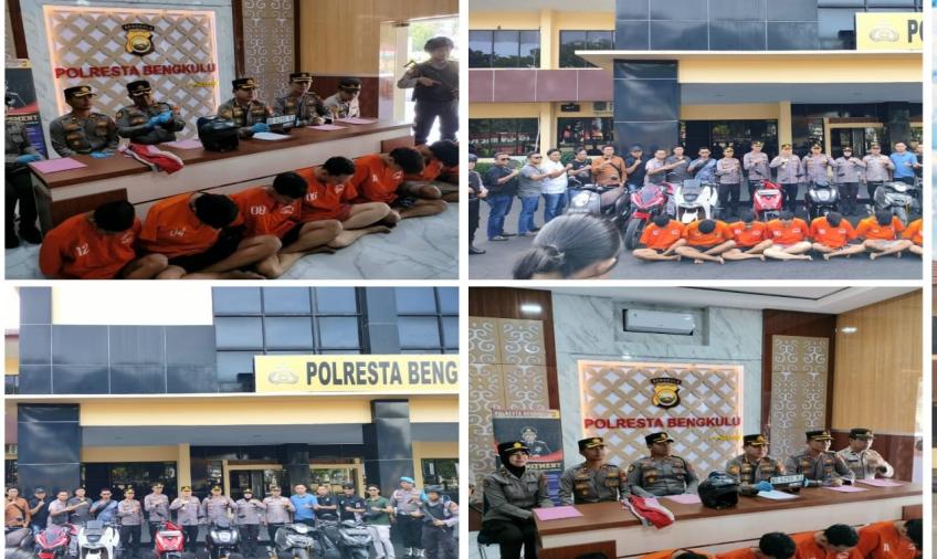 Polresta Bengkulu saat press release