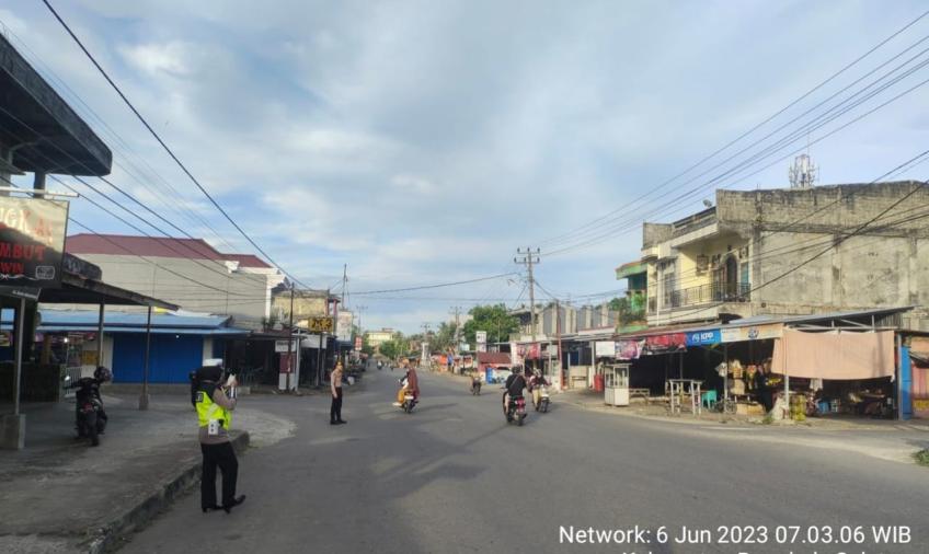 Rutin Gatur Lalin Pagi, Ciptakan Kelancaran Lalu Lintas di Wilkum Polres Bengkulu Selatan 